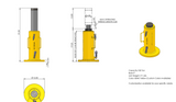 5" bore, 12" stroke, 100 ton base jack