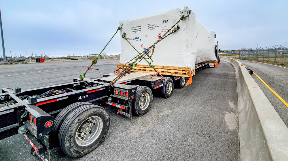 Rear Axle View of XL Specialized 120 SDE Trailer with Load by Buckingham Transport