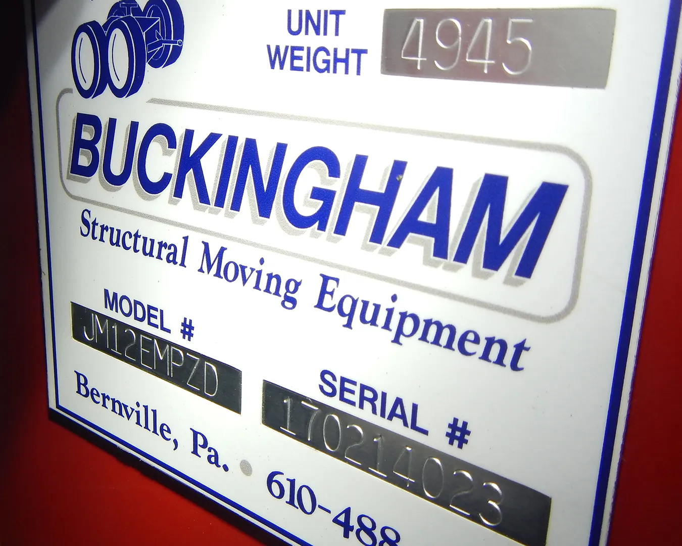 Like New 12-Port Buckingham Unified Jacking Machine