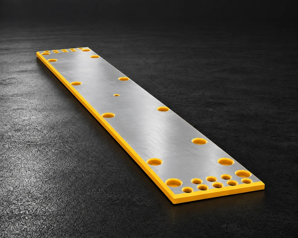 96" yellow and silver Buckingham slide plate