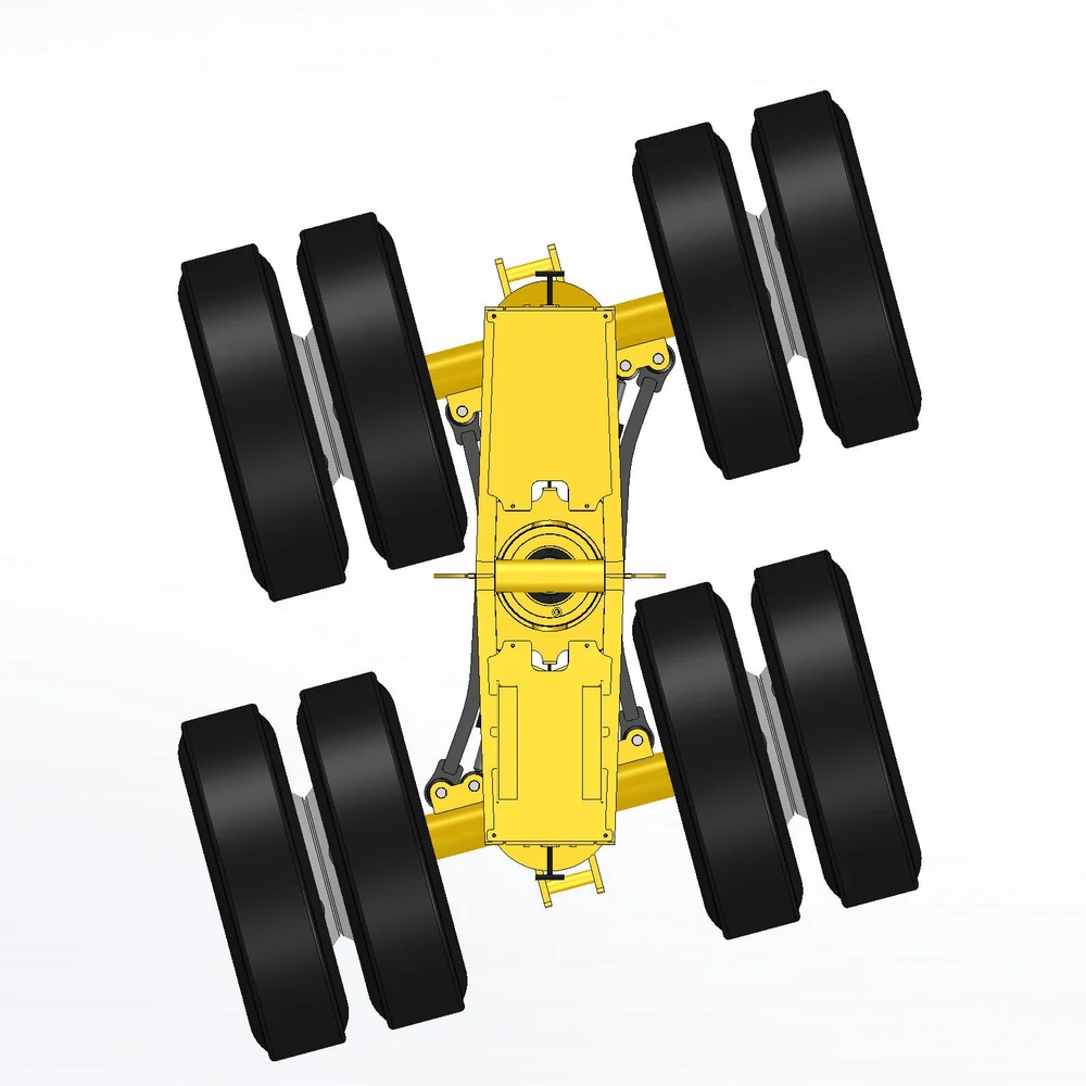 Hydraulic power steering for true crab maneuvers