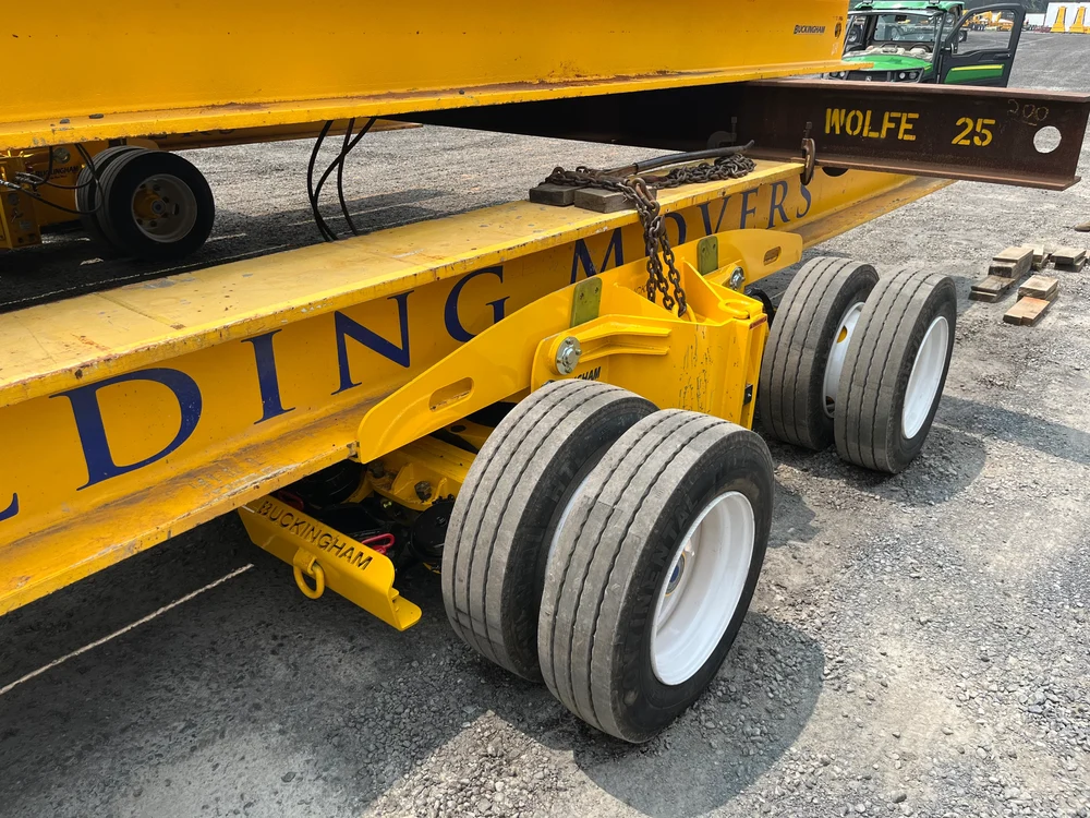 On-board air tank with air brakes.